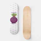 Skateboard Caricature de la cuisine à la racine de betterave (Recto)