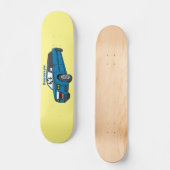 Skateboard Caricature de la Limousine bleu mignonne (Recto)