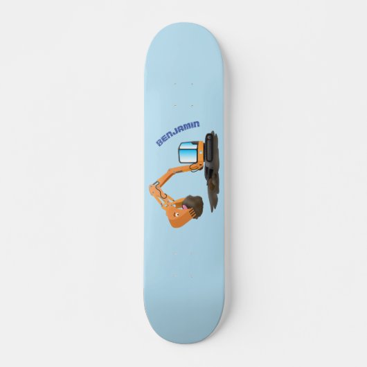 Skateboard Caricature de la pelle orange (Devant)