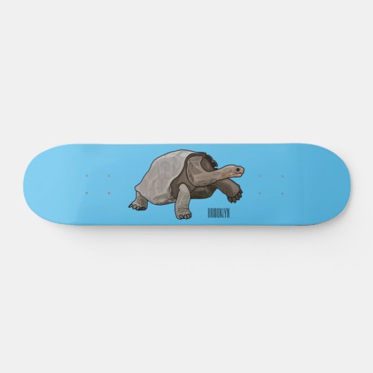 Skateboard Caricature de la tortue des Galapagos (Horz)