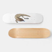 Skateboard Caricature de lézard rouge (Horz)
