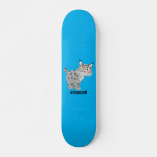 Skateboard Caricature de lynx de lynx de lynx