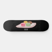 Skateboard Caricature de Macaron (Horz)