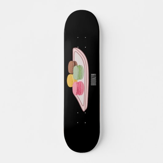 Skateboard Caricature de Macaron (Devant)