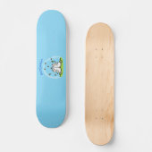 Skateboard Caricature de moutons mignons amis et papillons (Recto)