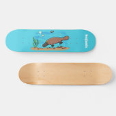 Skateboard Caricature de natation de Cute platypus (Horz)