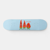Skateboard Caricature de piments chantants mignons (Horz)
