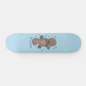 Skateboard Caricature de platypus bébé très heureuse (Horz)