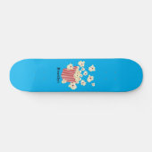Skateboard Caricature de pop-corn drôles (Horz)