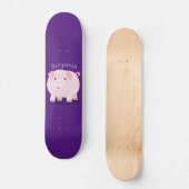 Skateboard Caricature de porc mignon rose pot vendue (Recto)