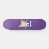 Skateboard Caricature de poussin de pingouin mignon et joyeus (Horz)