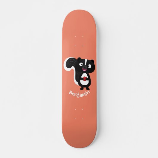 Skateboard Caricature de skunk jote happy (Devant)