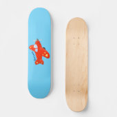 Skateboard Caricature de vol d'avion rouge mignon (Recto)