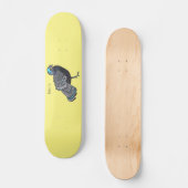 Skateboard Caricature d'oiseau de faisan paon de Bornéo (Recto)