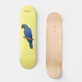 Skateboard Caricature d'oiseau macaw Hyacinth (Recto)