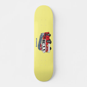 Skateboard Caricature du moteur de feu joyeux