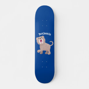 Skateboard Caricature du tigre mignon Saber Toothed Smilodon