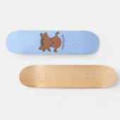 Skateboard Caricature en bleu pour chien de chiot joyeux (Horz)