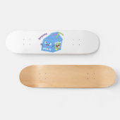 Skateboard Caricature en carton de lait joyeux (Horz)