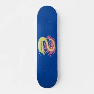 Skateboard Caricature humoristique murène verte