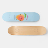 Skateboard Caricature jaune mangue mignonne (Horz)