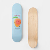 Skateboard Caricature jaune mangue mignonne (Recto)