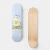 Skateboard Caricature jaune mignon pour canard bébé (Recto)
