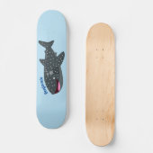 Skateboard Caricature joli requin baleine joyeux (Recto)