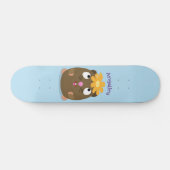 Skateboard Caricature joyeuse de cobaye mignonne (Horz)