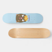 Skateboard Caricature joyeuse de cobaye mignonne (Horz)