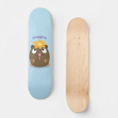 Skateboard Caricature joyeuse de cobaye mignonne (Recto)