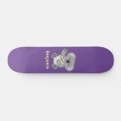 Skateboard Caricature joyeux koala agitant (Horz)