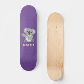 Skateboard Caricature joyeux koala agitant (Recto)
