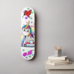 Skateboard Caricature mignon unique licorne