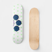Skateboard Caricature mignonne de bleuets violets (Recto)