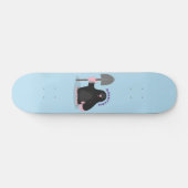Skateboard Caricature mole joyeux (Horz)