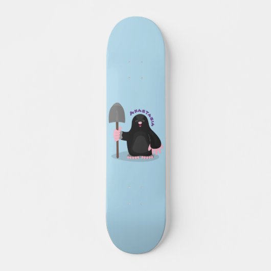 Skateboard Caricature mole joyeux (Devant)