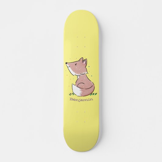 Skateboard Caricature pour bébé renard (Devant)