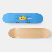 Skateboard Caricature sous-marine joyeuse (Horz)