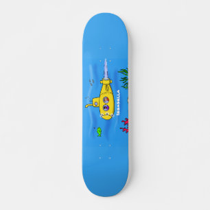 Skateboard Caricature sous-marine joyeuse