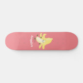 Skateboard Caricature sur la banane de Cute kawaii (Horz)