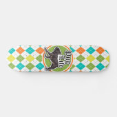 Skateboard Carlin amusant ; Motif de Jacquard coloré (Horz)