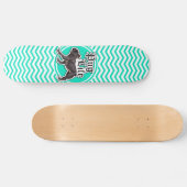 Skateboard Carlin drôle ; Aqua Chevron (Horz)