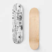 Skateboard Carnet à dessins de l'anatomie de da Vinci (Recto)