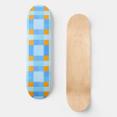 Skateboard Carré croix Check 10 Blue Orange (Recto)