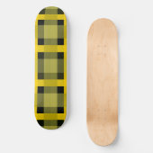 Skateboard Carré croix Vérifier 2 Jaune Vert Noir (Recto)