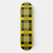 Skateboard Carré croix Vérifier 2 Jaune Vert Noir (Recto)