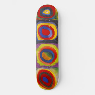 Skateboard Carré w Cercles concentrés 1 Kandinsky