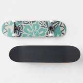 Skateboard Carrelage Batik Bleu I (Horz)