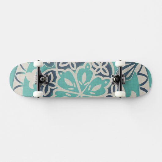 Skateboard Carrelage Batik Bleu I (Horz)